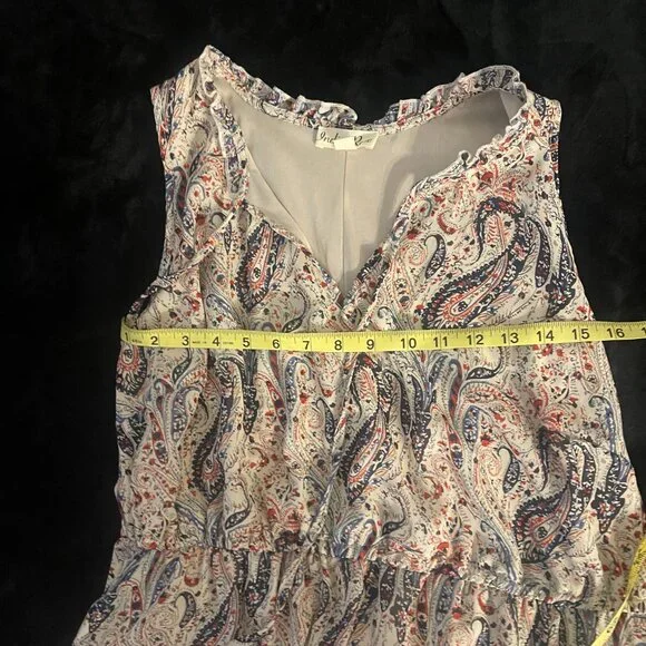 Indigo Rose Paisley Tiered Boho Maxi Dress 2X Plus - Picture 10 of 13